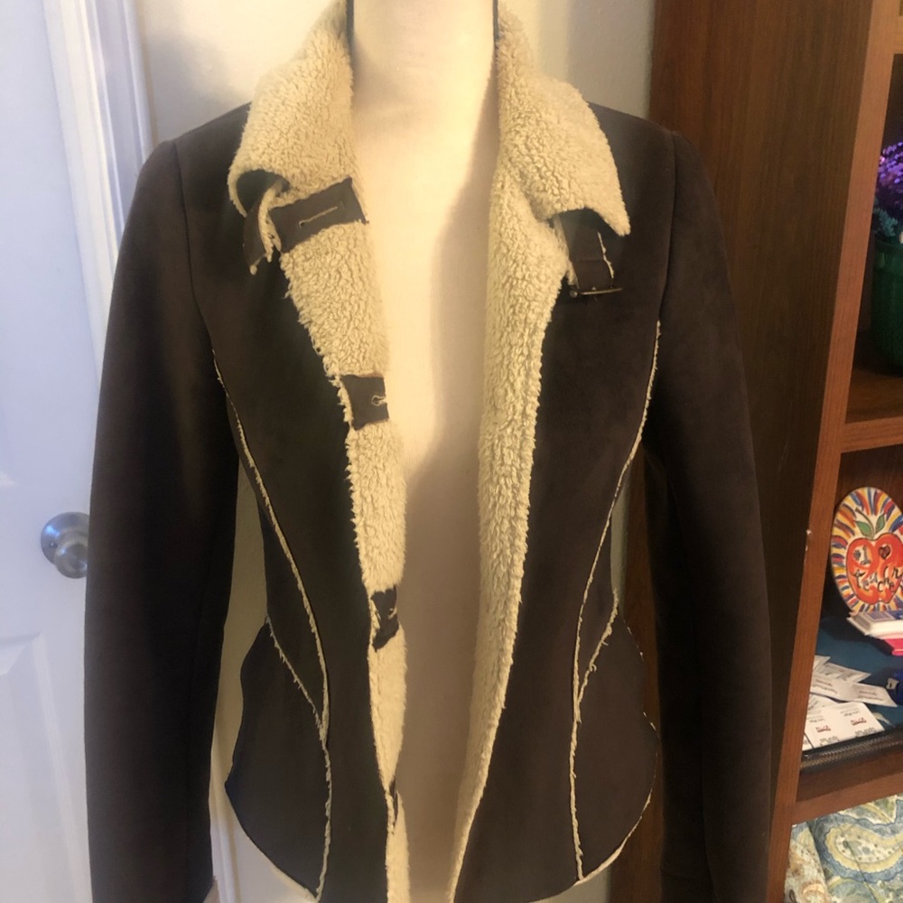 Suede cold weather jacket